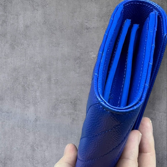 Saint Laurent YSL CASSANDRE MATELASSÉ LG FLAP WALLET IN GRAIN DE POUDRE LEATHER - Picture 10 of 10